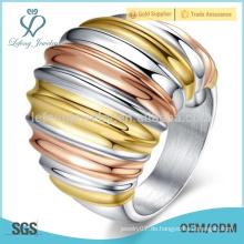 Edelstahl Gothic Ringe für Frauen, mischen Farben große Silber Ringe